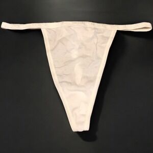 NWT Victoria's Secret Vintage Signature Cotton Logo V  String Thin Band Thong LG